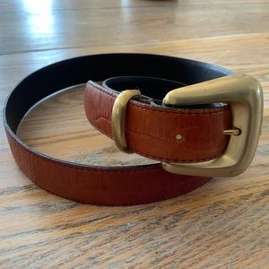 THE RITZ /bronze buckle 1 1/8” leather belt